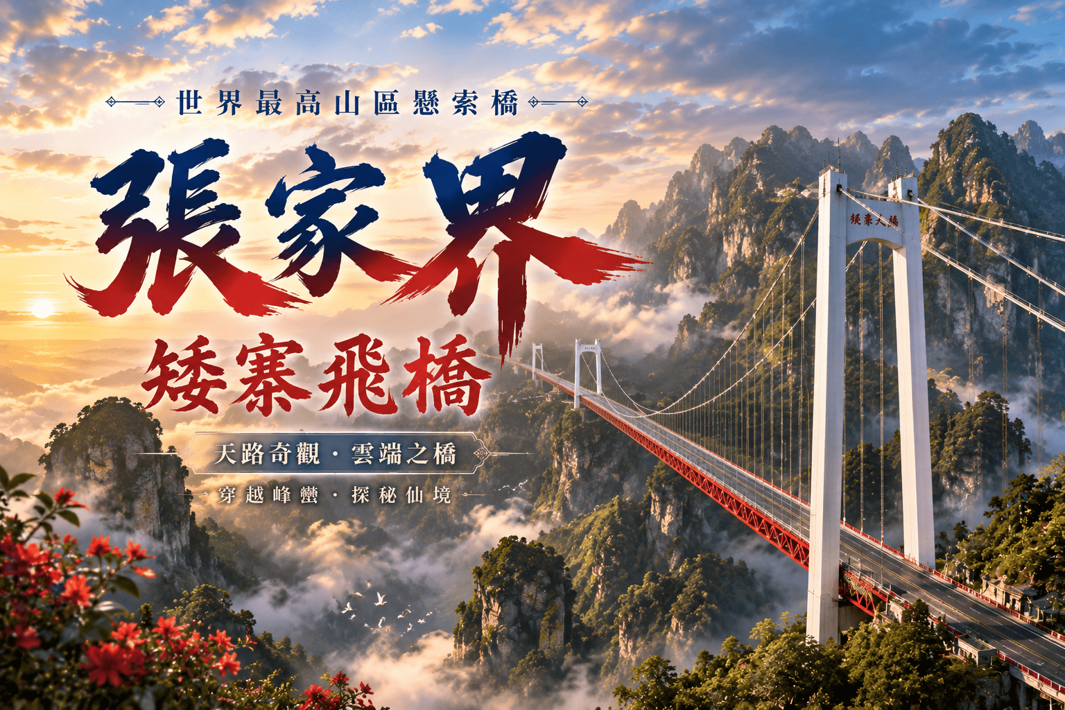 金喜大賞阿凡達仙境自由行8日．天門山．矮寨飛橋．苗鼓風情．72奇樓夜景【無購物無自費VIP三排椅】