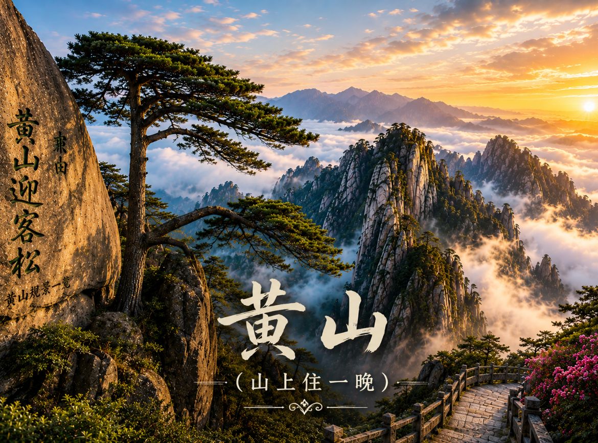 金品黃山雲海自由行6日-山頂住一晚【無購物無自費】