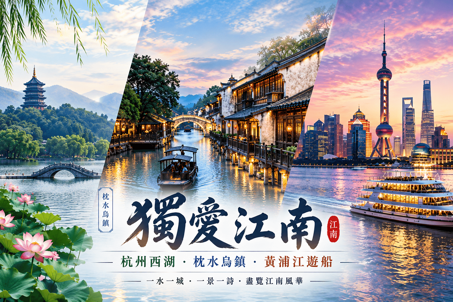 獨愛江南・杭州西湖・枕水烏鎮・黃浦江遊船六日【無購物無自費】
